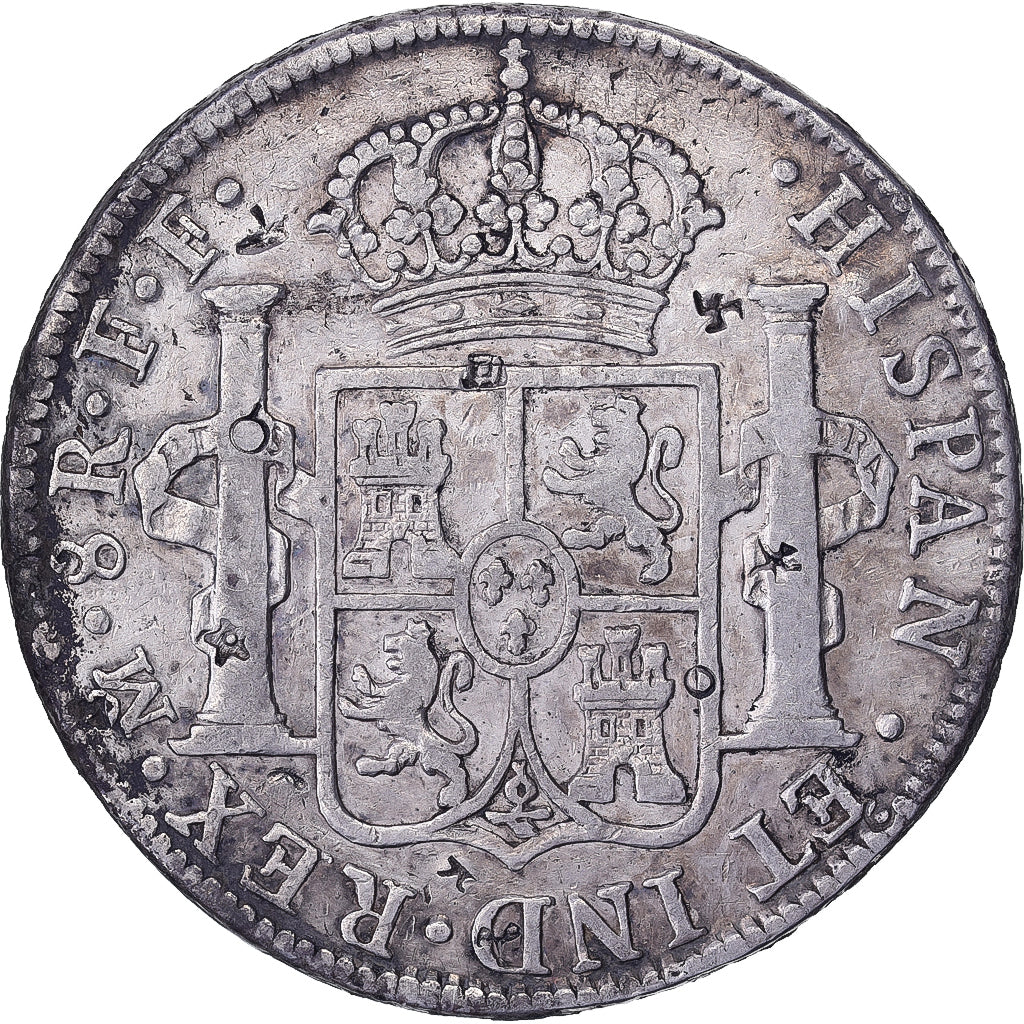 Mexico, Carlos III, 8 Reales, 1779, Mexico City, Chopmarked, Silver, EF(40-45)