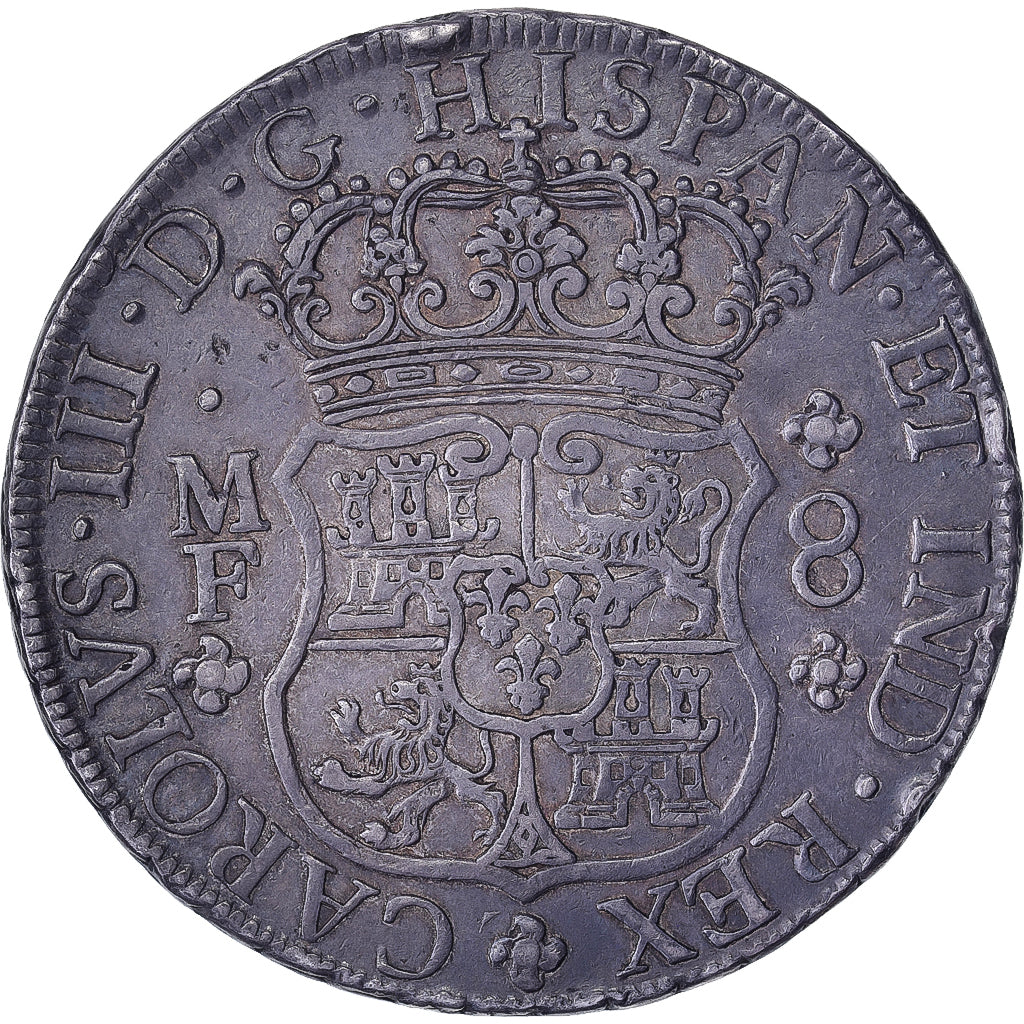 Messico, Carlos III, 8 Reales, Columnario, 1764, Mexico City, Argento, BB+