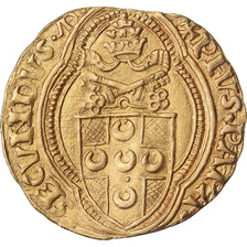 Papal States, Pius II, Ducato, 1458-1464, Rome, Gold, AU(50-53)
