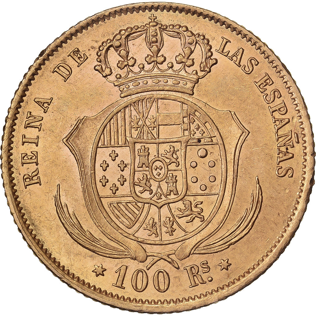 Spain, Isabel II, 100 Reales, 1860, Madrid, Gold, MS(60-62)