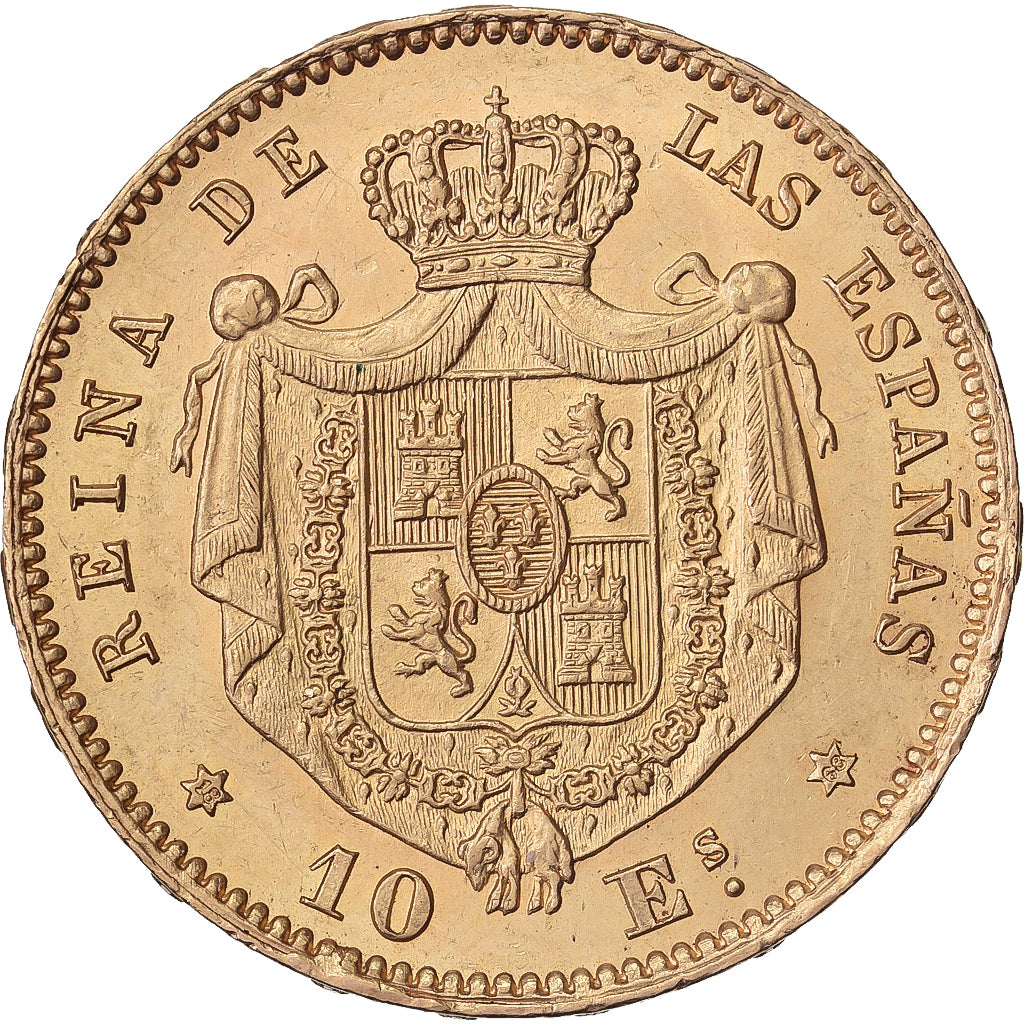Spain, Isabel II, 10 Escudos, 1868, Madrid, Gold, MS(60-62)