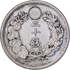 Japan, Meiji, 20 Sen, Yr.39(1906), Silver, EF(40-45)