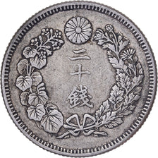 Japan, Meiji, 20 Sen, Yr.41(1908), Silver, AU(50-53)