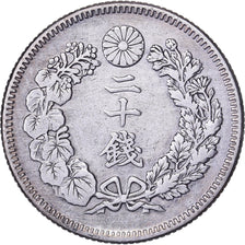 Japan, Meiji, 20 Sen, Yr.42(1909), Silver, AU(50-53)