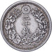 Japan, Meiji, 20 Sen, Yr. 43 (1910), Zilver, ZF+