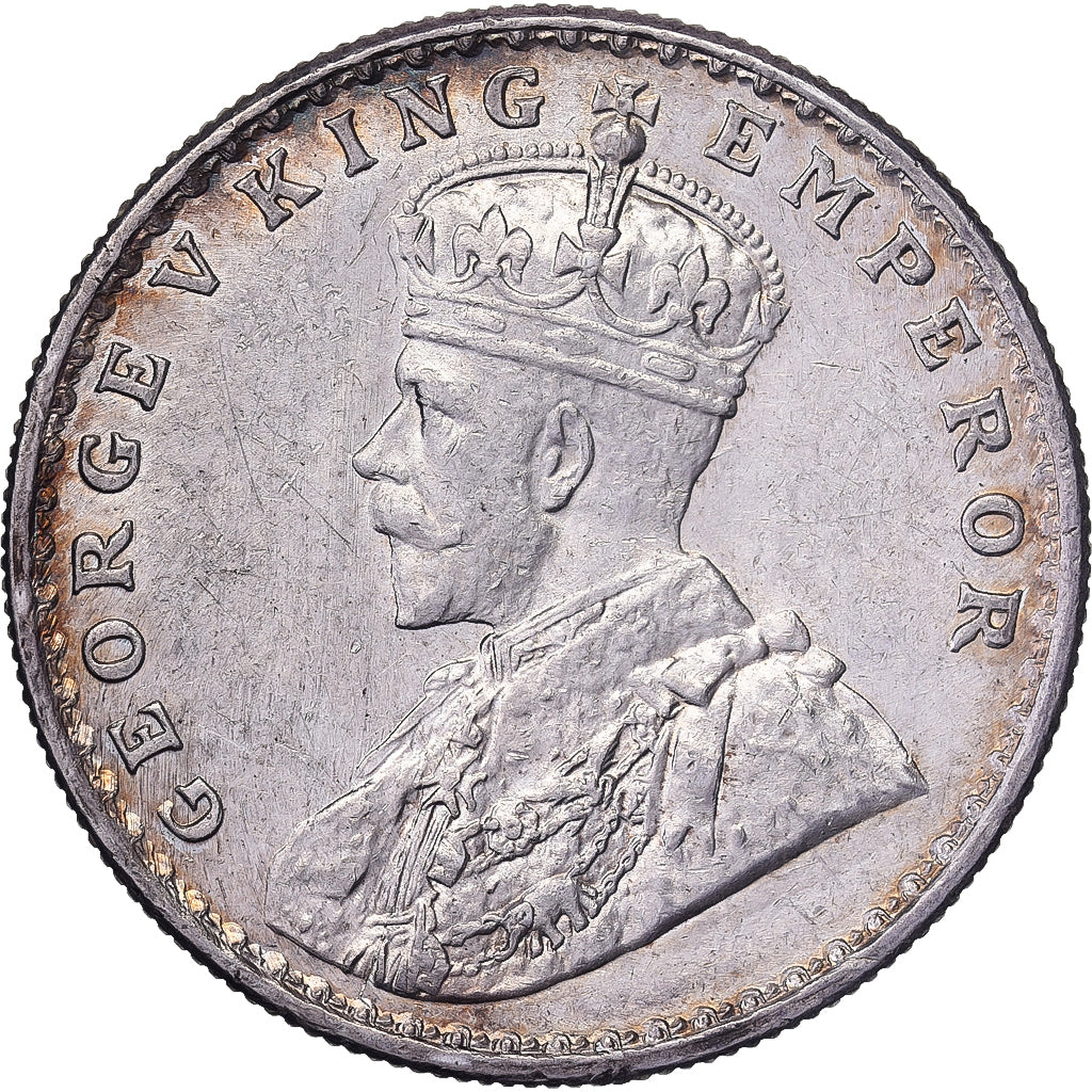 British India, George V, 1 Rupee, 1919, Silver, AU(55-58)