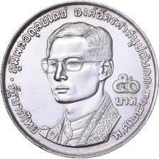 Thailand, Rama IX, 50 Baht, World Fellowship of Buddhists, 2541 (1971), Zilver