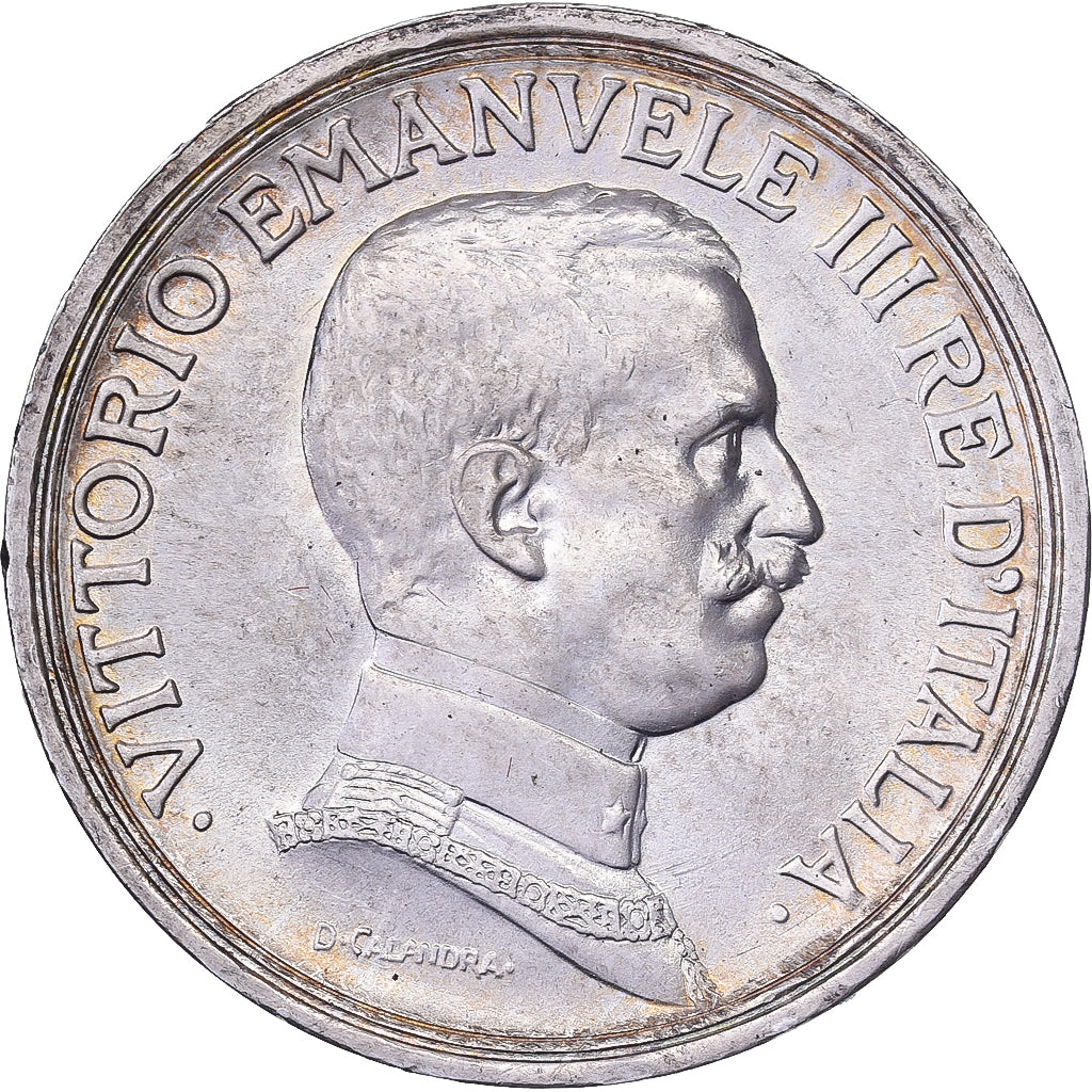 Italië, Vittorio Emanuele III, 2 Lire, 1914, Rome, Zilver, PR+