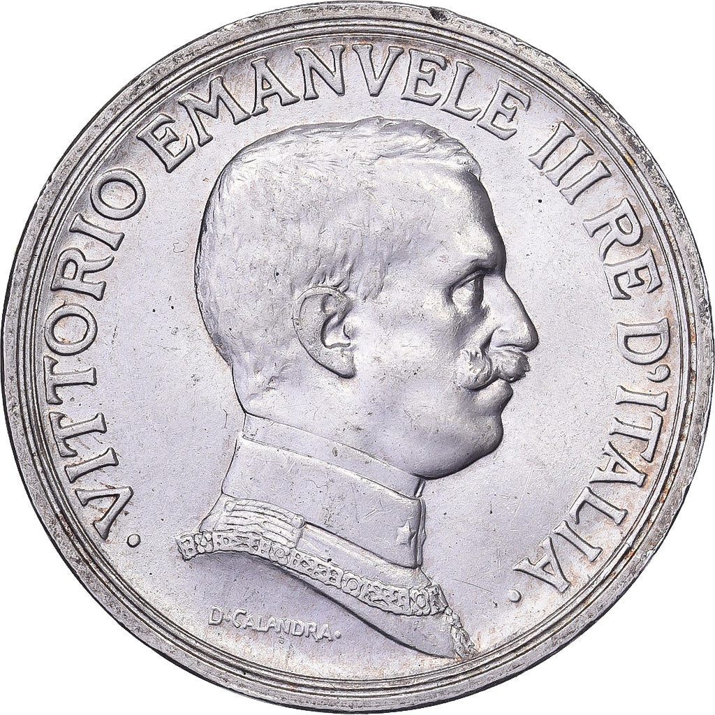 Italie, Victor-Emmanuel III, 2 Lire, 1915, Rome, Argent, SUP+