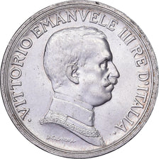 Italie, Victor-Emmanuel III, 2 Lire, 1915, Rome, Argent, SUP+