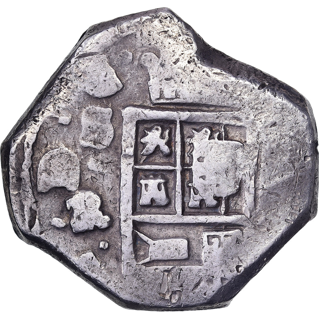 Espagne, Philippe IV, 8 Reales, 1621-1665, Séville, COB, Argent, TB
