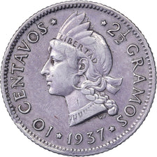 Dominican Republic, 10 Centavos, 1937, Silver, AU(50-53)