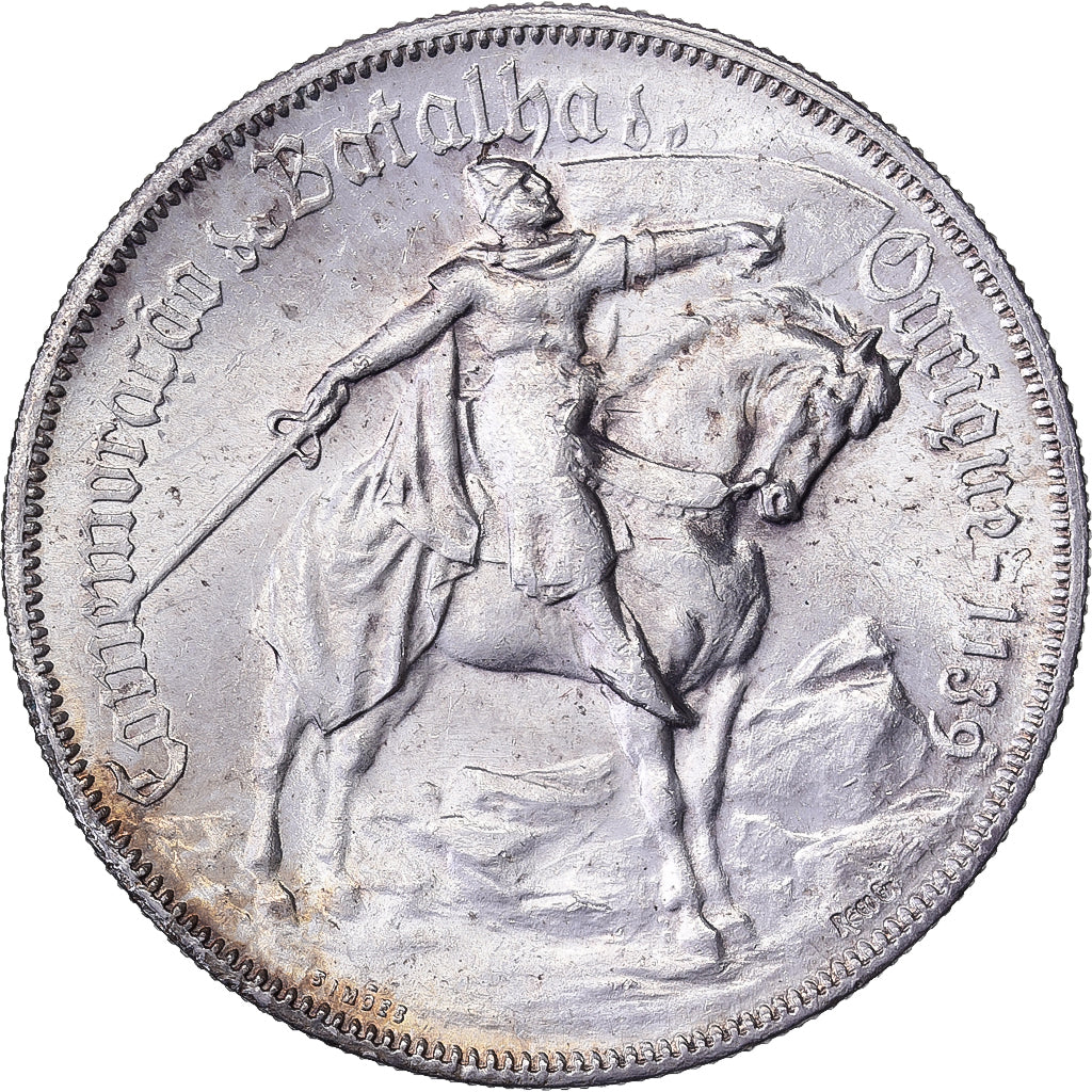 Portugal, 10 Escudos, Bataille d'Ourique, 1928, Lisbonne, Argent, SUP+