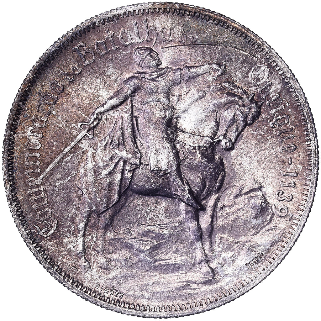 Portugal, 10 Escudos, Bataille d'Ourique, 1928, Lisbonne, Argent, SUP+