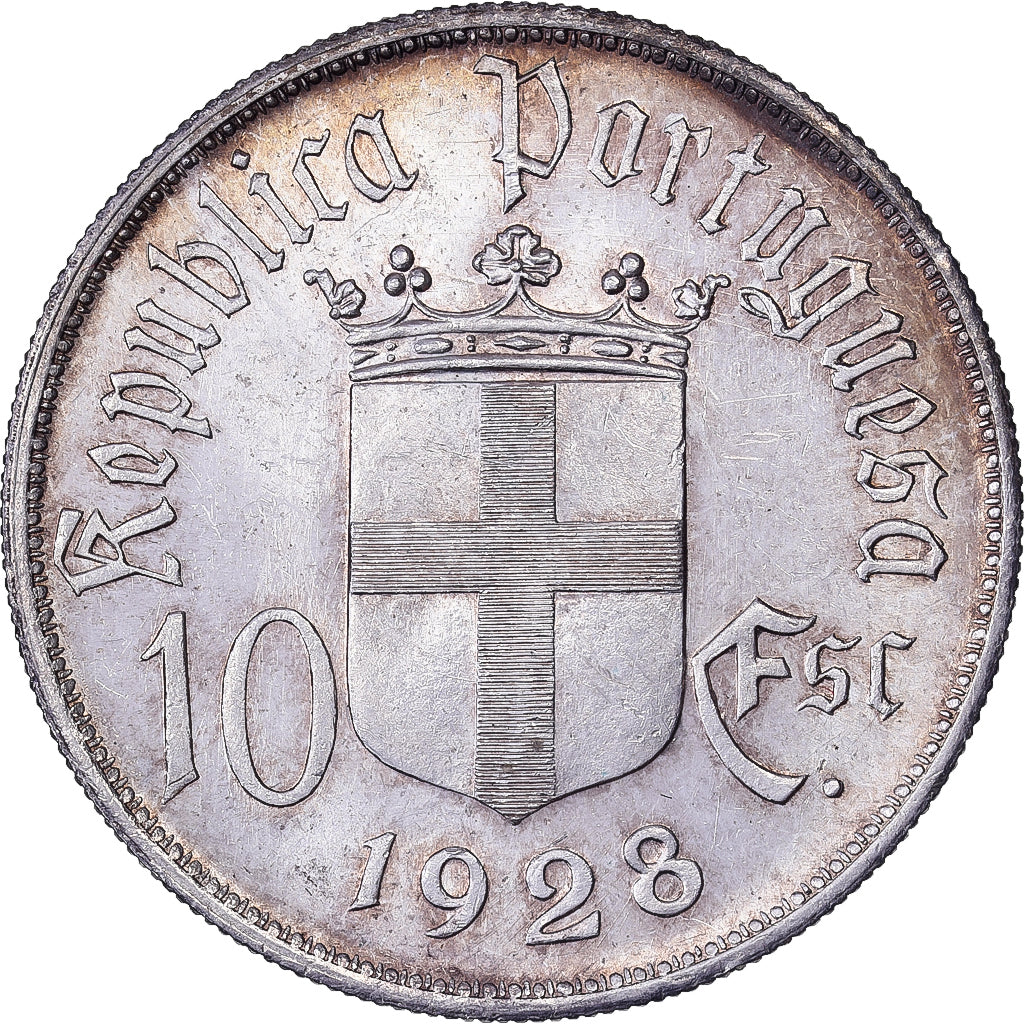 Portugal, 10 Escudos, Bataille d'Ourique, 1928, Lisbonne, Argent, SUP+