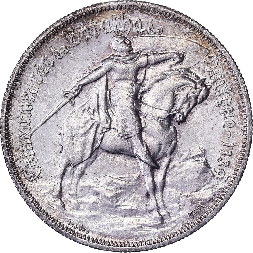 Portogallo, 10 Escudos, Battle of Ourique, 1928, Lisbon, Argento, SPL-