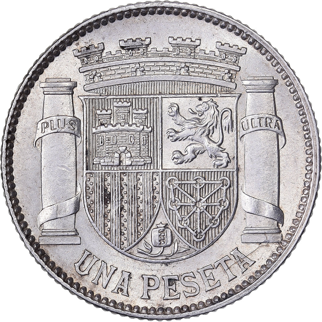 Spain, 1 Peseta, 1933, Madrid, Silver, MS(60-62)