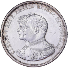 Portugal, Carlos I, 1000 Reis, Discovery of India, 1898, Lisbon, Prata
