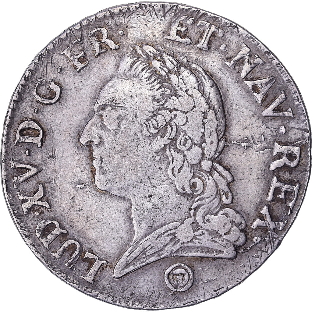 Frankreich, Louis XV, Écu à la vieille tête, 1774, Perpignan, Silber, S+