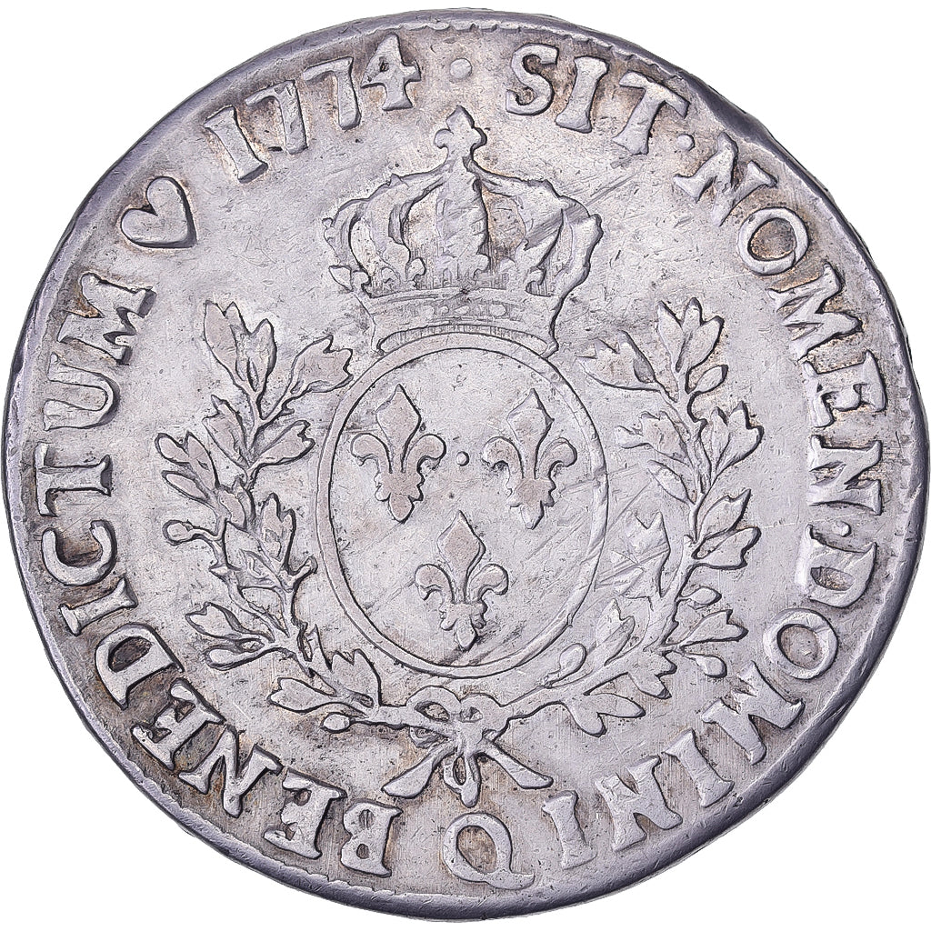 Frankreich, Louis XV, Écu à la vieille tête, 1774, Perpignan, Silber, S+