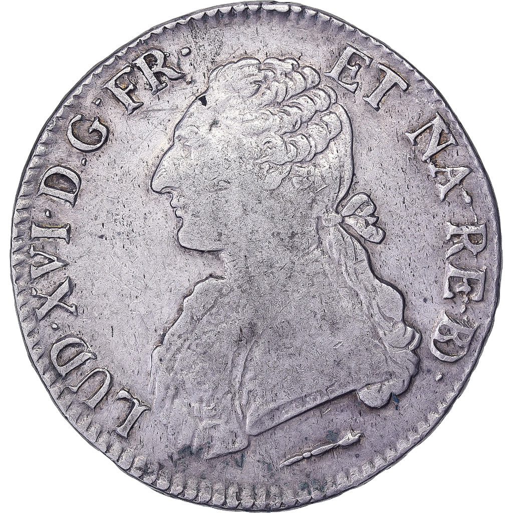 France, Louis XVI, Ecu aux branches d'olivier, 1784, Pau, Silver, EF(40-45)