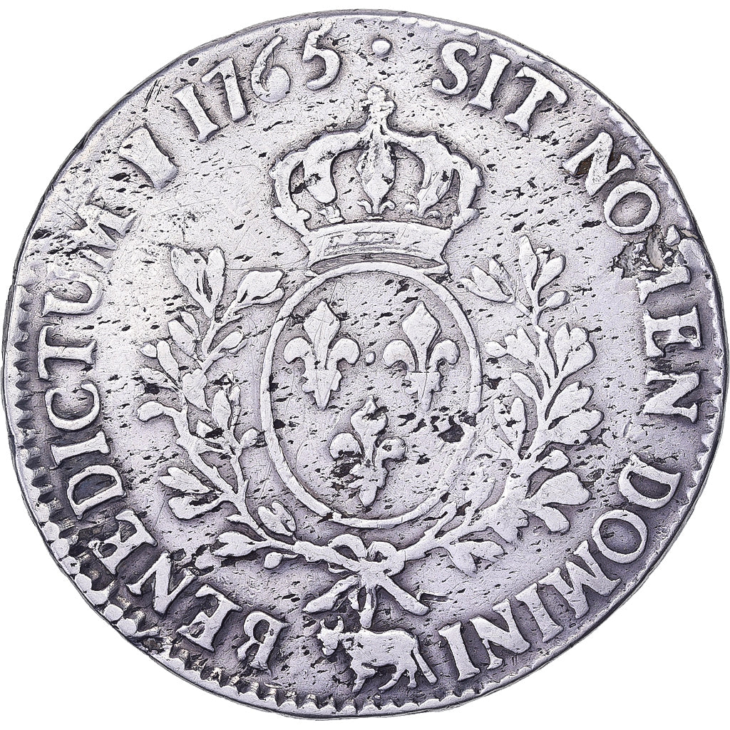 France, Louis XV, Écu de Béarn au bandeau, 1765, Pau, Argent, TB, Gadoury:322a