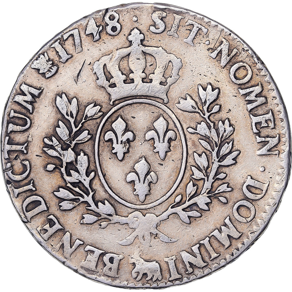 Frankreich, Louis XV, Écu de Béarn au bandeau, 1748, Pau, Silber, S