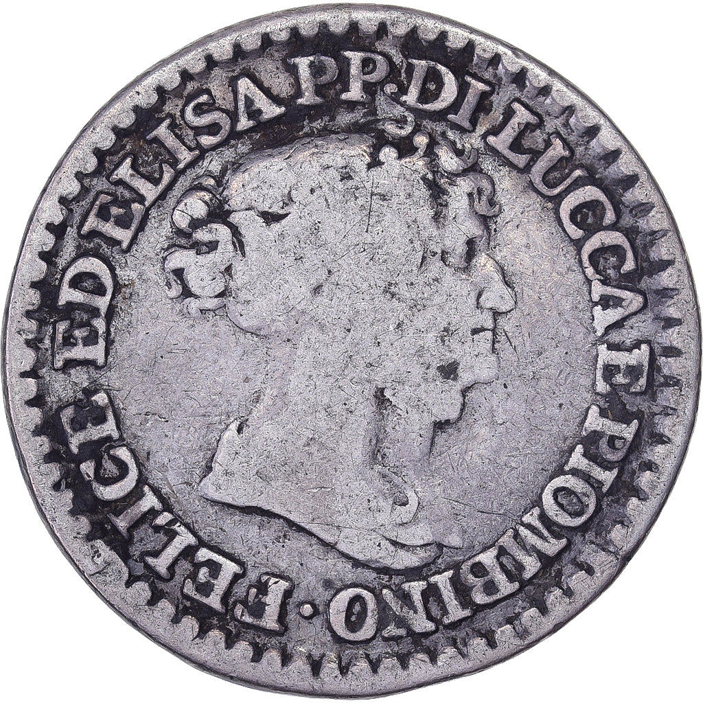Principauté de Lucques et Piombino, Felix et Elisa, 1 Franco, 1808, Argent, B+
