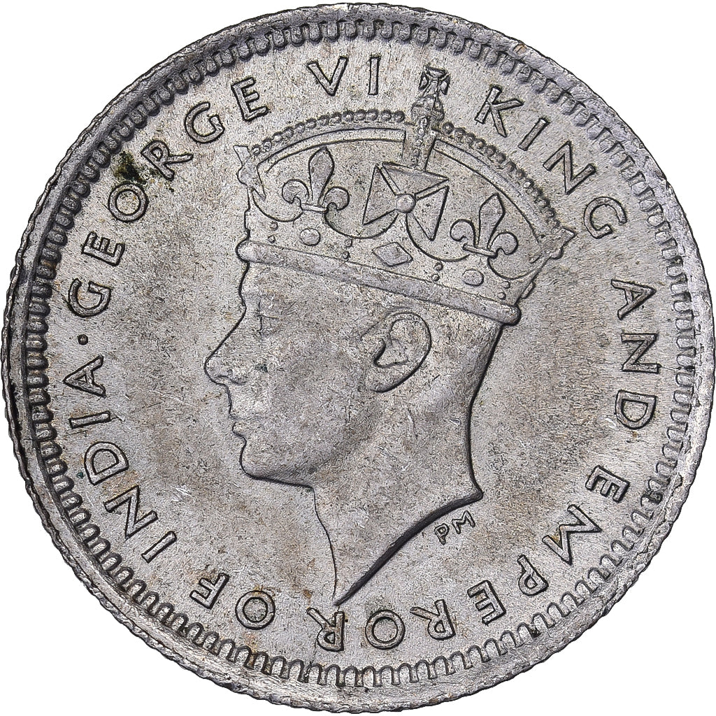 MALAIA, George VI, 5 Cents, 1943, Prata, MS(60-62)