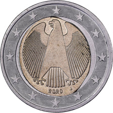 Niemcy, 2 Euro, error misaligned core, 2020, Hamburg, Bimetaliczny, MS(60-62)