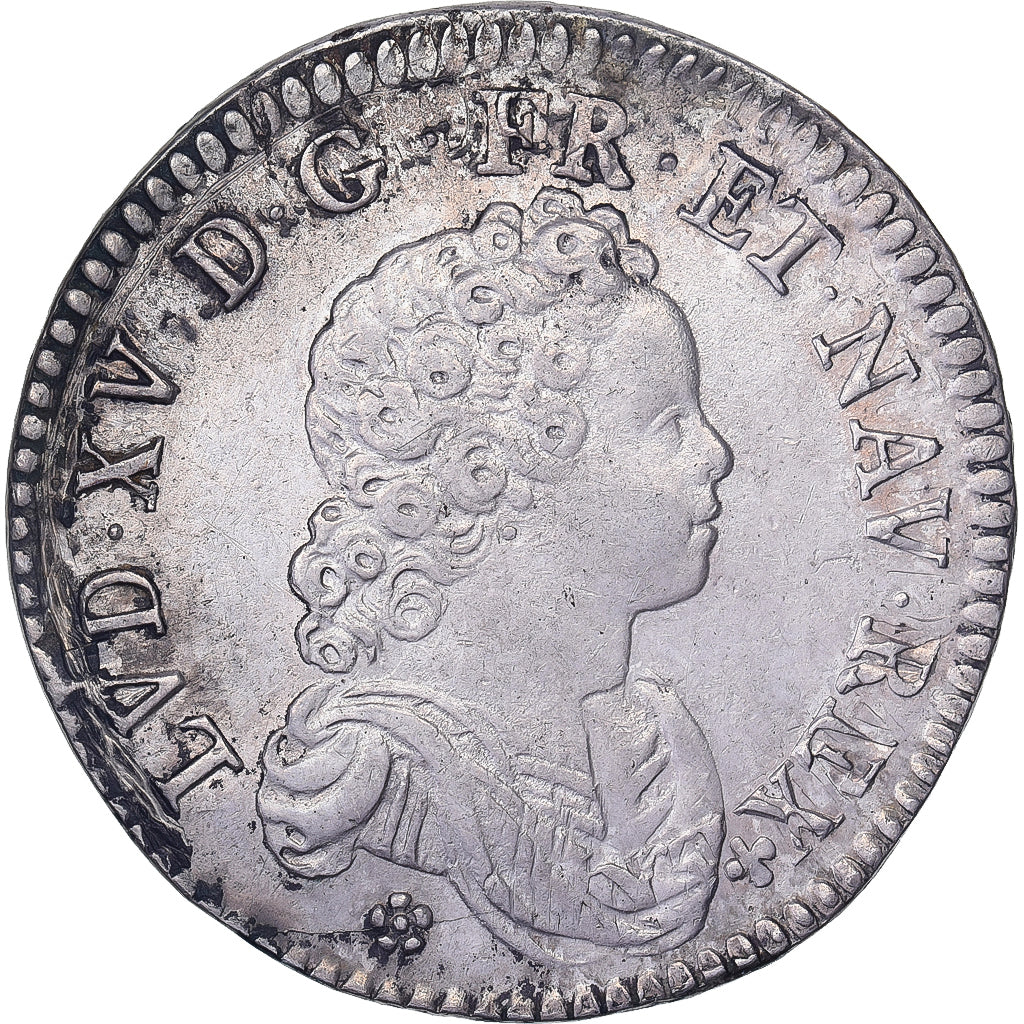 Frankreich, Louis XV, 1/2 Écu Vertugadin, 1716, Paris, Silber, SS+