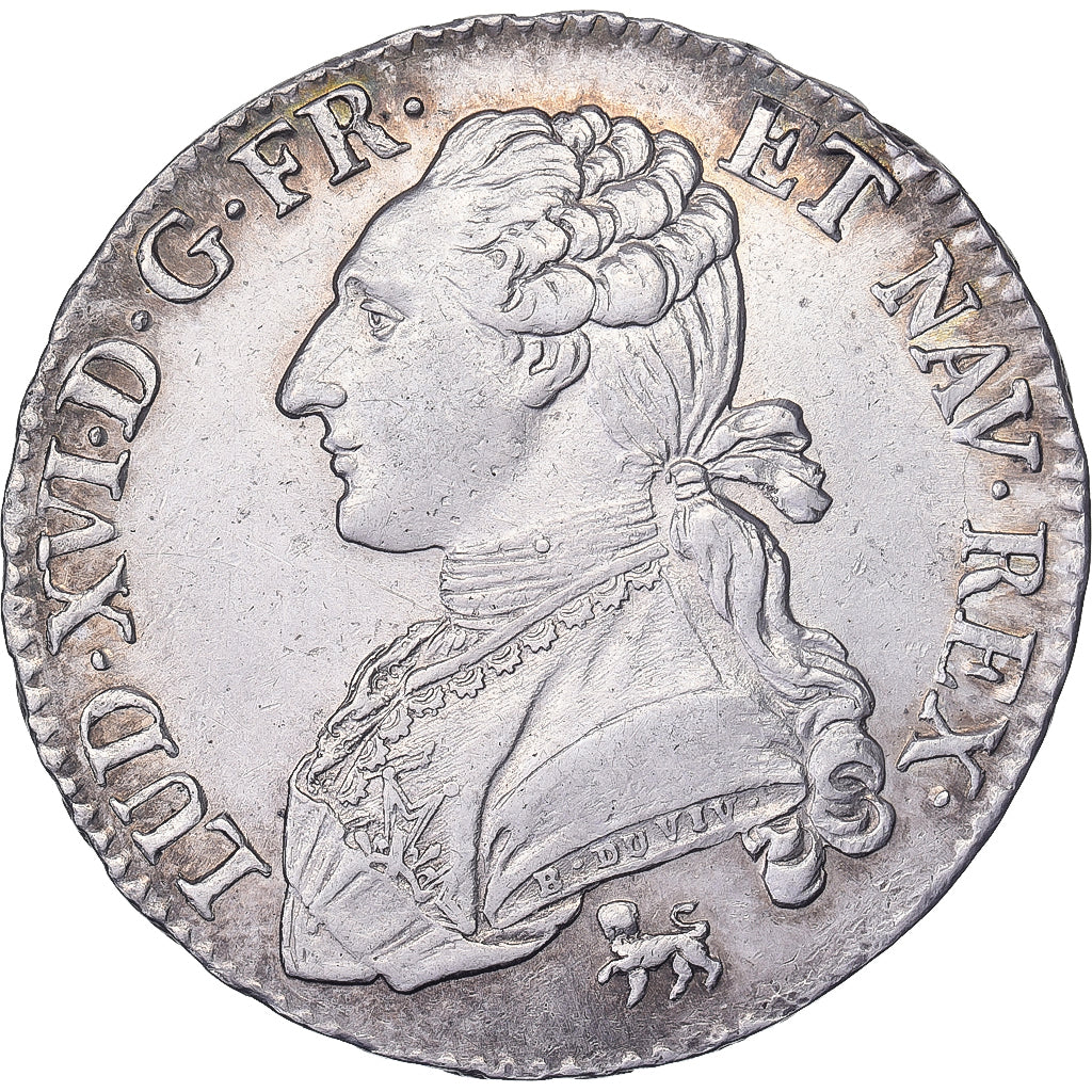 France, Louis XVI, 1/2 Ecu, 1792, Paris, Silver, AU(55-58), Gadoury:355