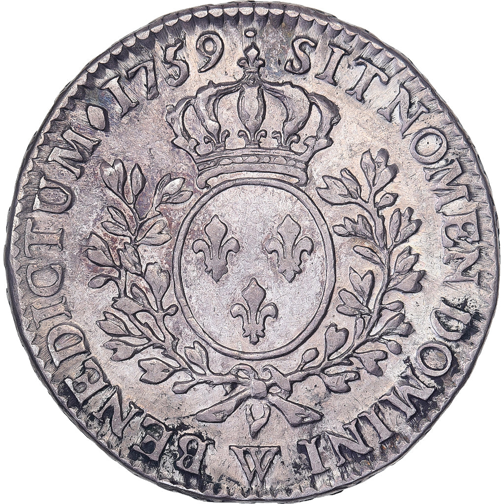 Frankreich, Louis XV, 1/2 Écu au bandeau, 1759, Lille, Silber, SS+, Gadoury:314