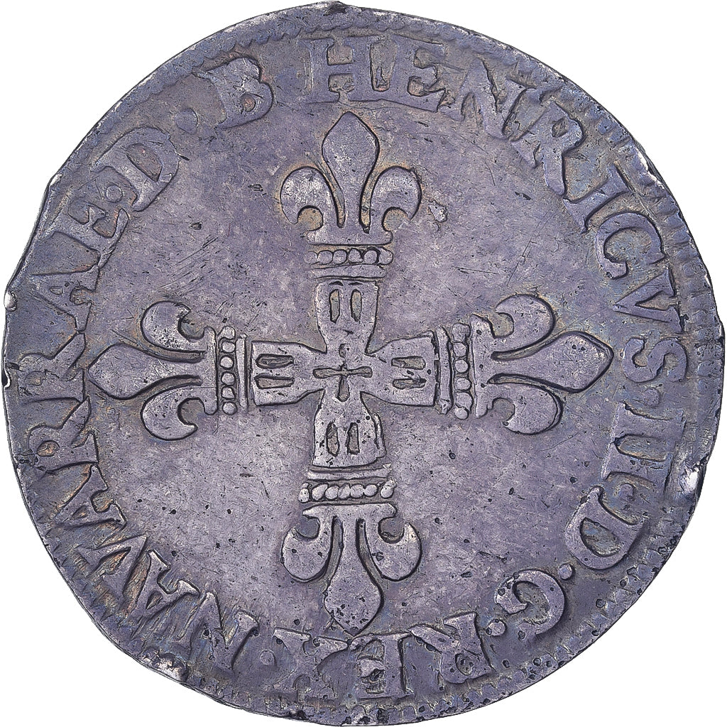 Seigneurie du Béarn, Henri II, 1/4 Ecu, 1587, Pau, Argent, TTB