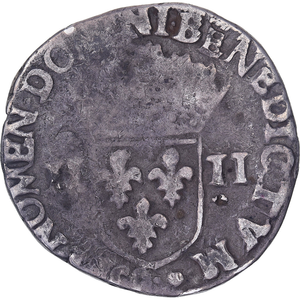 France, Henri III, 1/4 Ecu, 1582, Rennes, Argent, B+, Gadoury:485