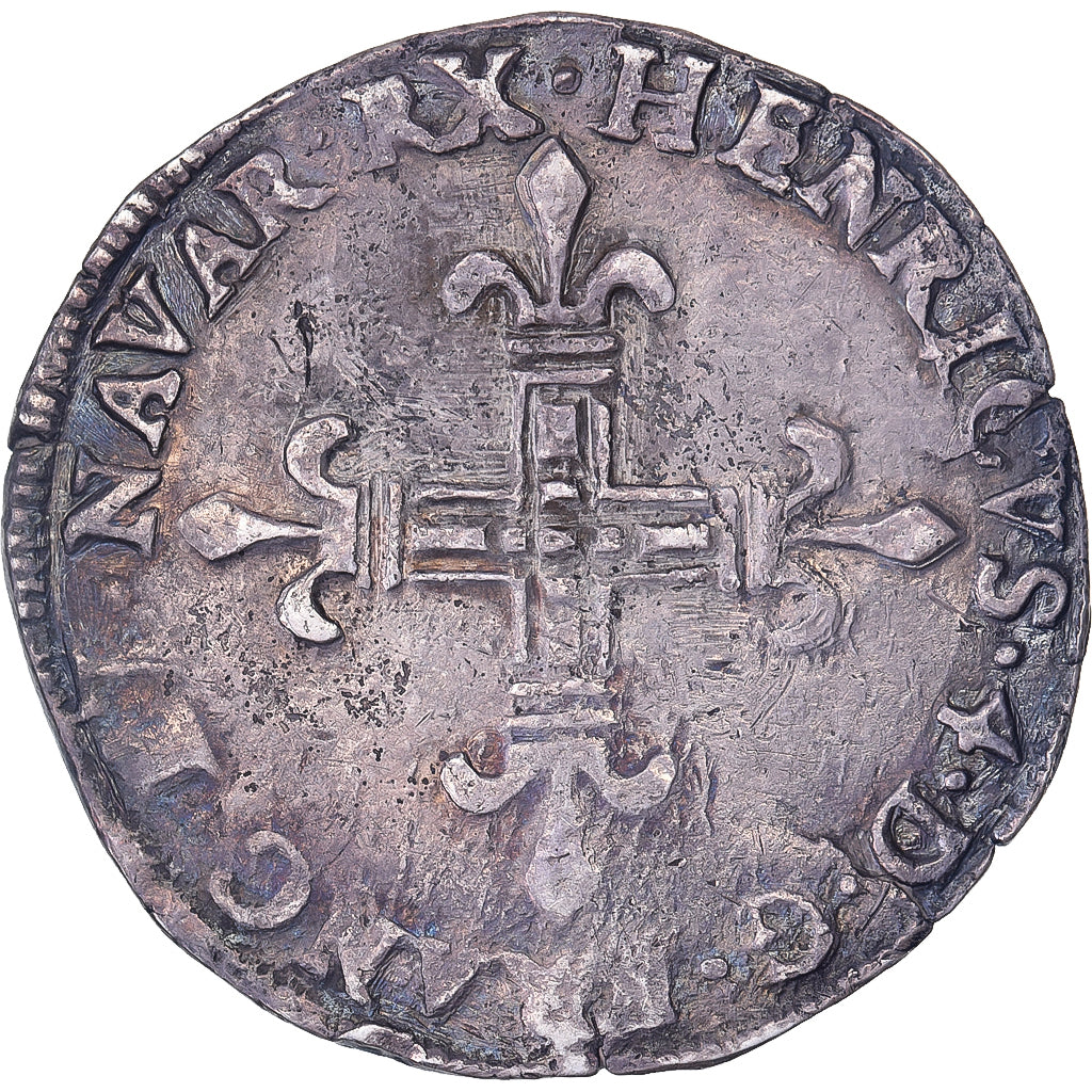 Frankreich, Henri IV, 1/4 Écu de Navarre, 1602, Saint-Palais, Silber, S+