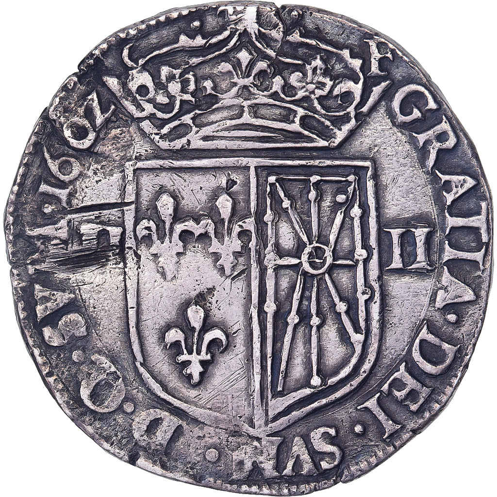Frankreich, Henri IV, 1/4 Écu de Navarre, 1602, Saint-Palais, Silber, S+