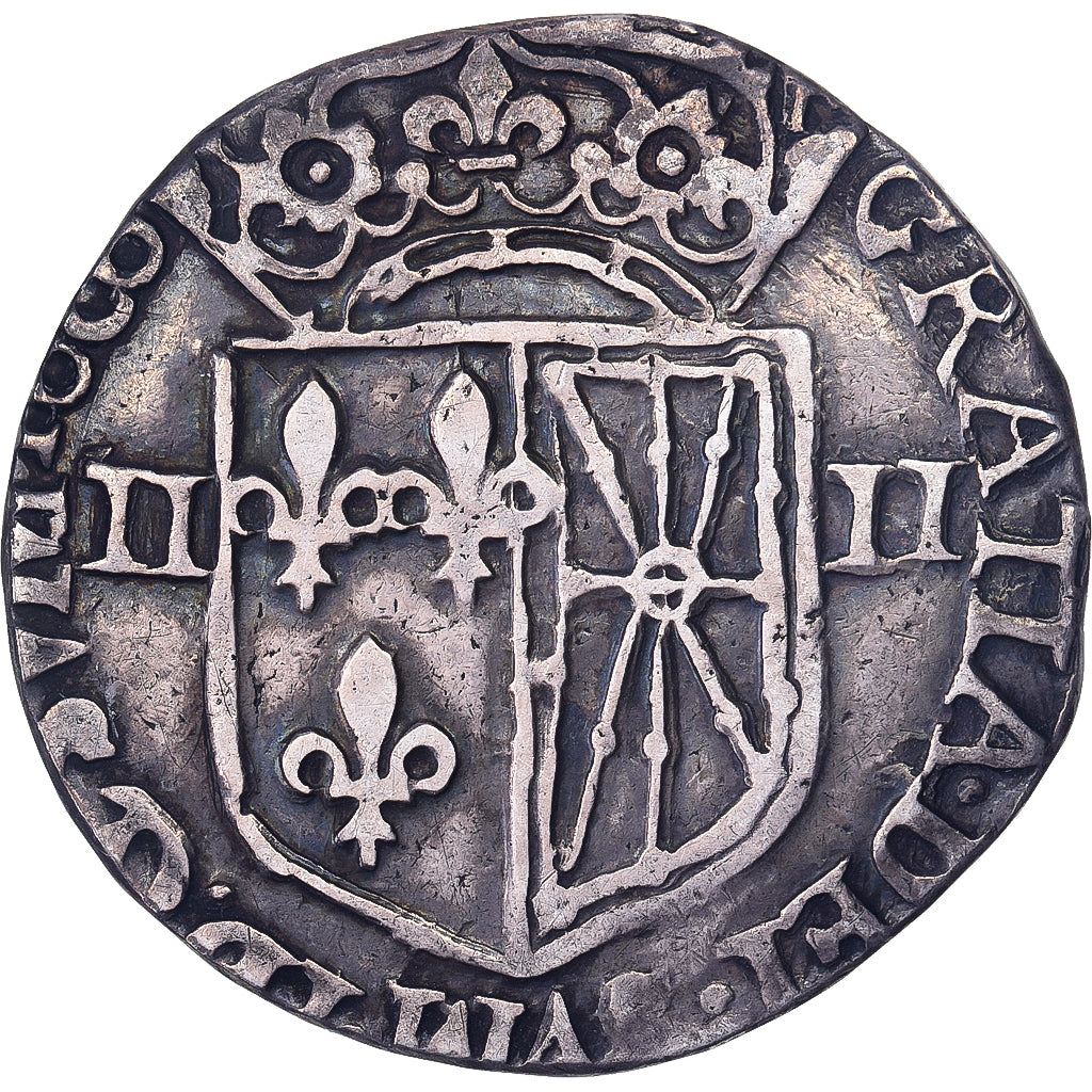 Frankreich, Henri IV, 1/4 Écu de Navarre, Uncertain date, Saint-Palais, Silber
