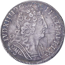 Frankrijk, Louis XIV, 1/4 Ecu aux 3 couronnes, 1711, Amiens, Zilver, ZF+