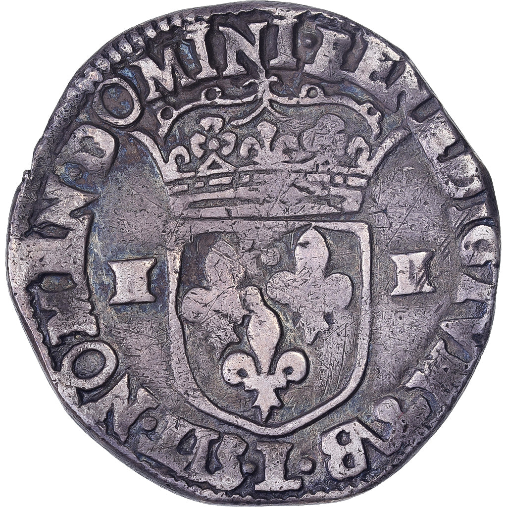 France, Louis XIII, 1/4 Ecu, 1627, Bayonne, Silver, VF(30-35), Gadoury:27