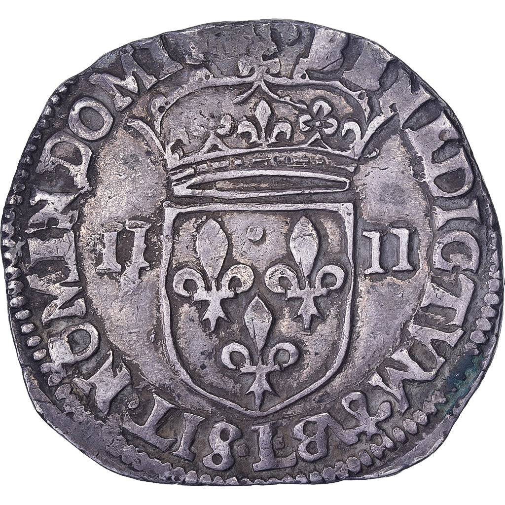 France, Louis XIII, 1/4 Ecu, 1629, Bayonne, Silver, EF(40-45), Gadoury:27