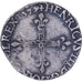 Frankrijk, Henri III, 1/4 Ecu, 1579, Rennes, Zilver, ZF, Gadoury:494
