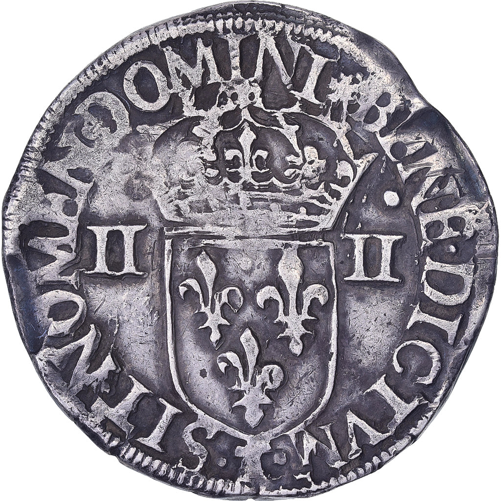 France, Henri III, 1/4 Ecu, 1587, Nantes, Silver, EF(40-45), Gadoury:494