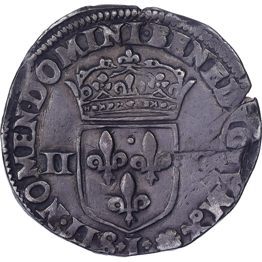 France, Henri IV, 1/4 Ecu, 1596, Bayonne, Argent, TTB, Gadoury:597