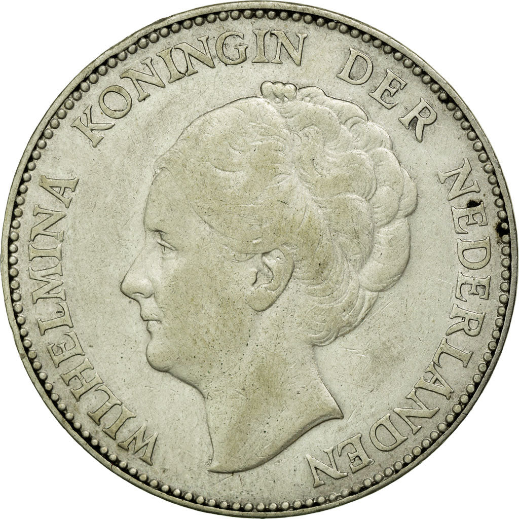 Münze, Niederlande, Wilhelmina I, Gulden, 1923, SS, Silber, KM:161.1