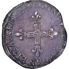 France, Henri IV, 1/4 Ecu, 160[?], La Rochelle, Silver, EF(40-45), Gadoury:597