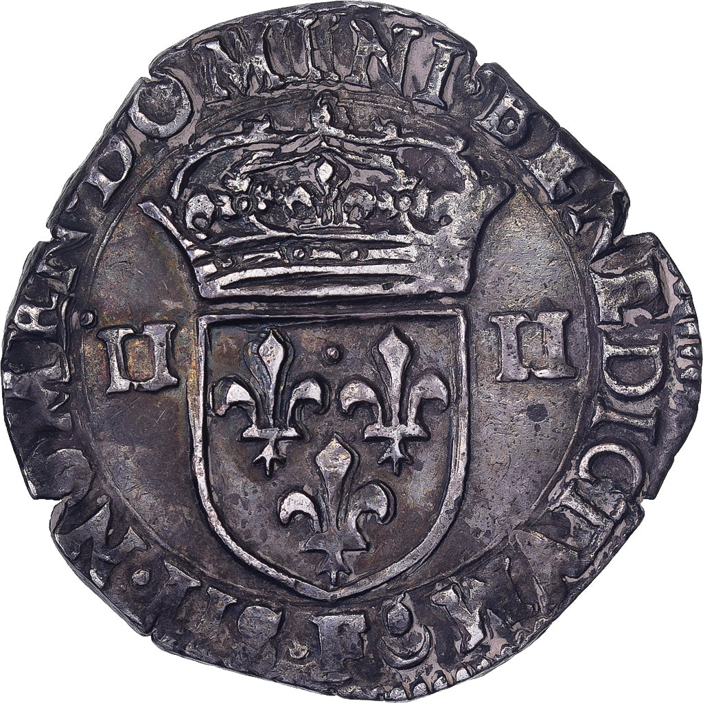Francia, Henri IV, 1/4 Ecu, Uncertain date, Angers, Plata, MBC+, Gadoury:597