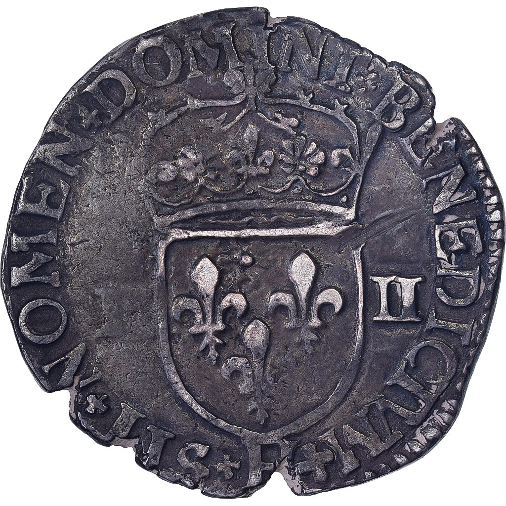 France, Henri IV, 1/4 Ecu, 1590, La Rochelle, Argent, TB+, Gadoury:597
