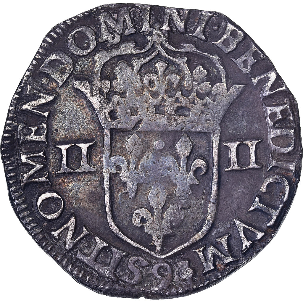 Francia, Henri IV, 1/4 Ecu, 1605, Rennes, Plata, MBC, Gadoury:597
