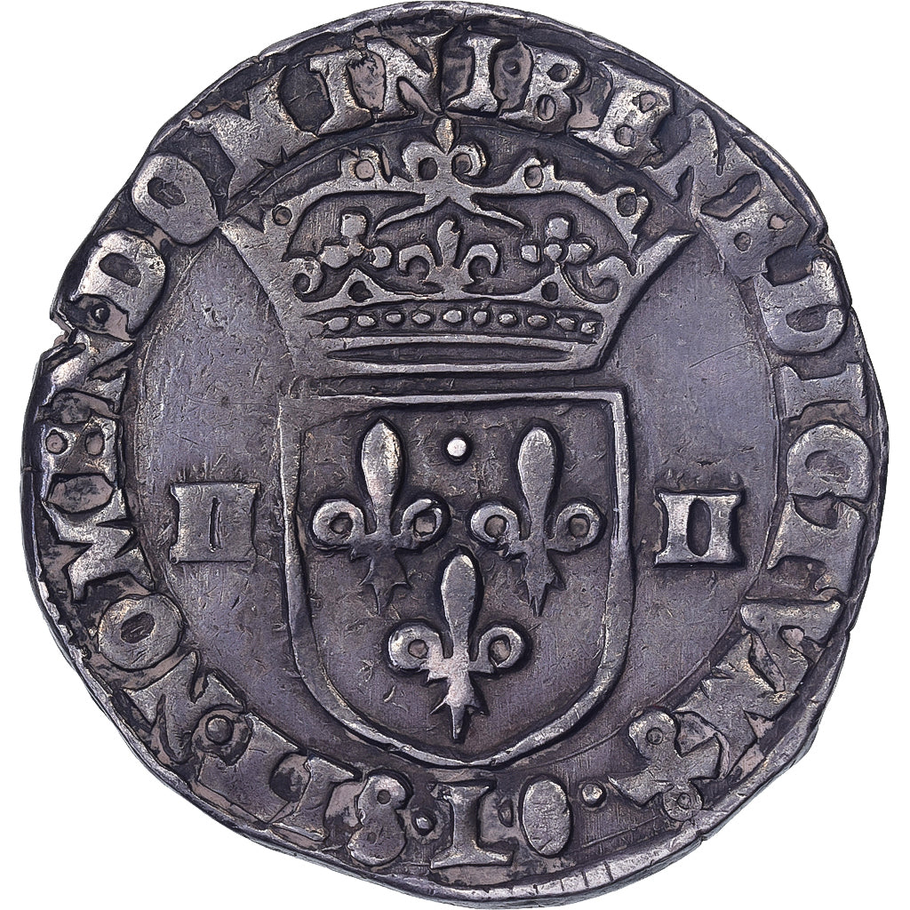France, Henri IV, 1/4 Ecu, 1607, Bayonne, Silver, EF(40-45), Gadoury:597